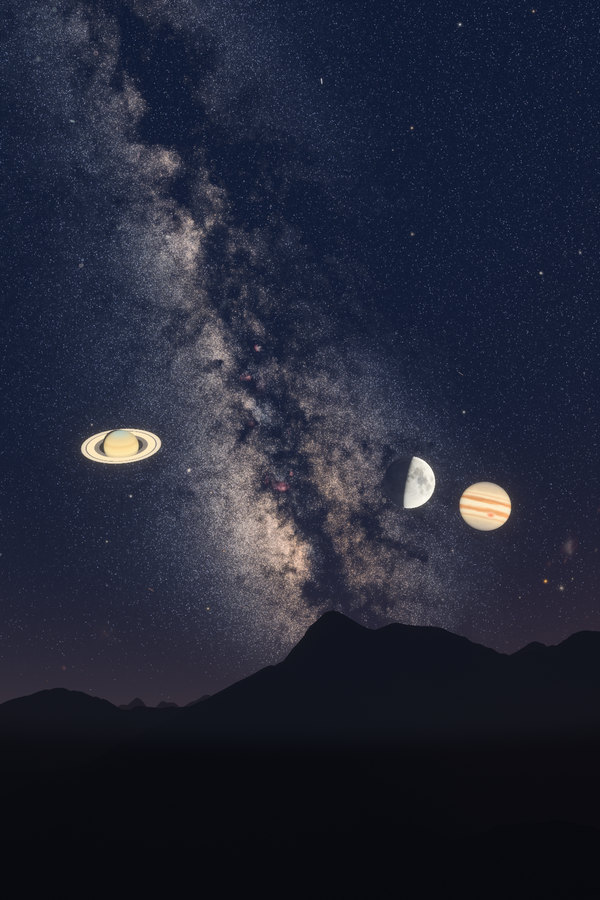The sky over the Edelweißspitze on 6 September 2019 at 21:00 as a print, with its caption beneath the skyline.